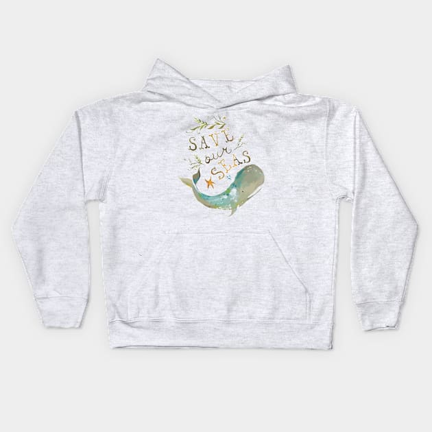 Save Our Seas Kids Hoodie by Honu Art Studio